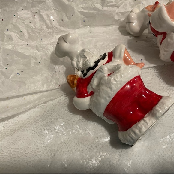 Vintage Santa Chef Salt & Pepper Shakers Ceramic - Picture 10 of 10